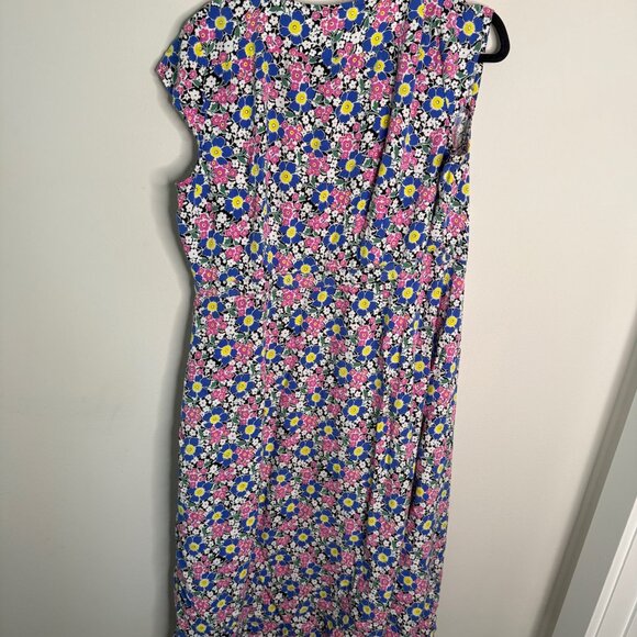 J. Crew Women's Multicolor Fabrizia Floral Print Wrap Dress -Size XL Extra Large - Picture 4 of 7